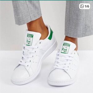 Adidas Stan Smith White Green Sneakers Women’s 9.5